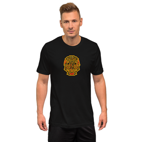 Black Graphic Cyber Skull T-Shirt