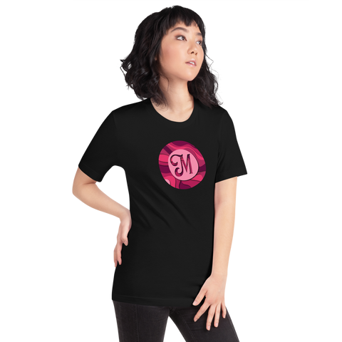 Pink Logo Black T-Shirt