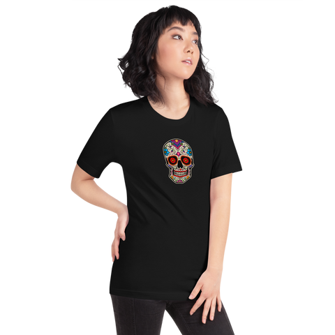 Black graphic Mexican Calaverita T-Shirt