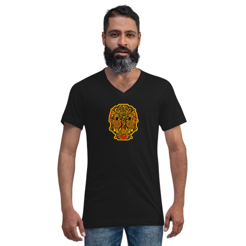 Black Graphic Cyber Skull T-Shirt