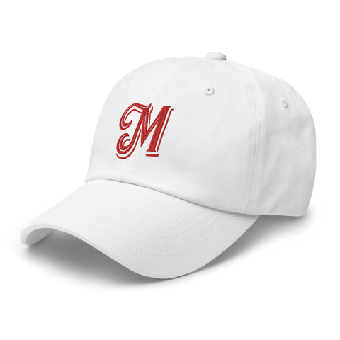 White Miguelitos Logo Embroidered Cap