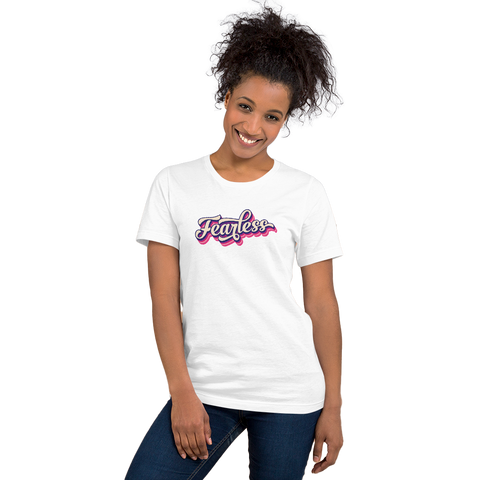 White Graphic Fearless Candy T-Shirt