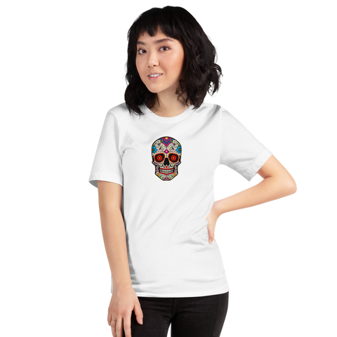 White graphic Mexican Calaverita T-Shirt