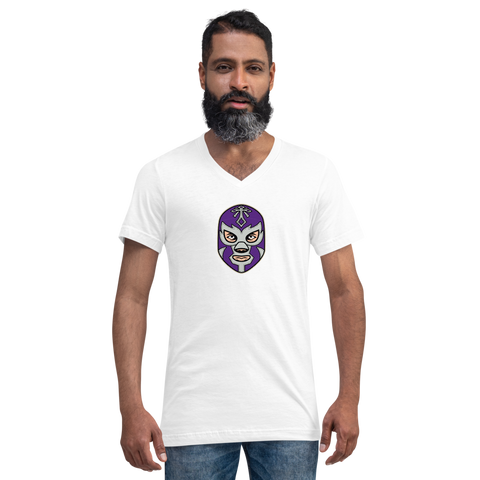 White Graphic Luchador Mask T-Shirt